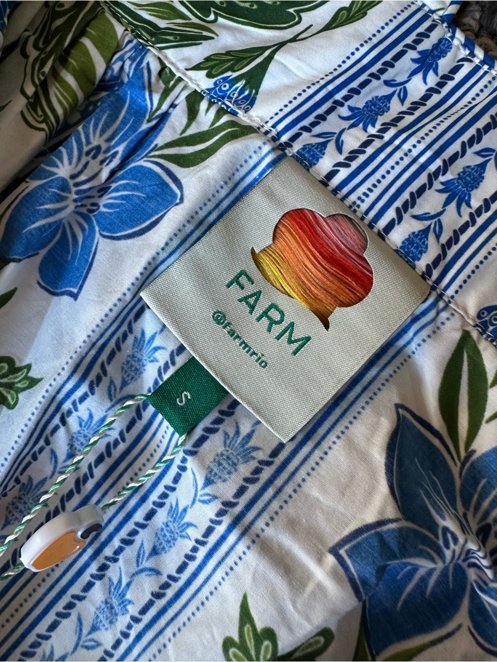 FARM Rio Blue & Green Tropicance Midi Dress - Picture 7 of 12
